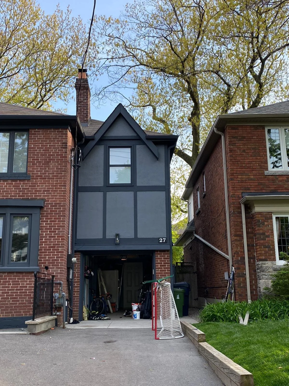 Exterior brick painting project