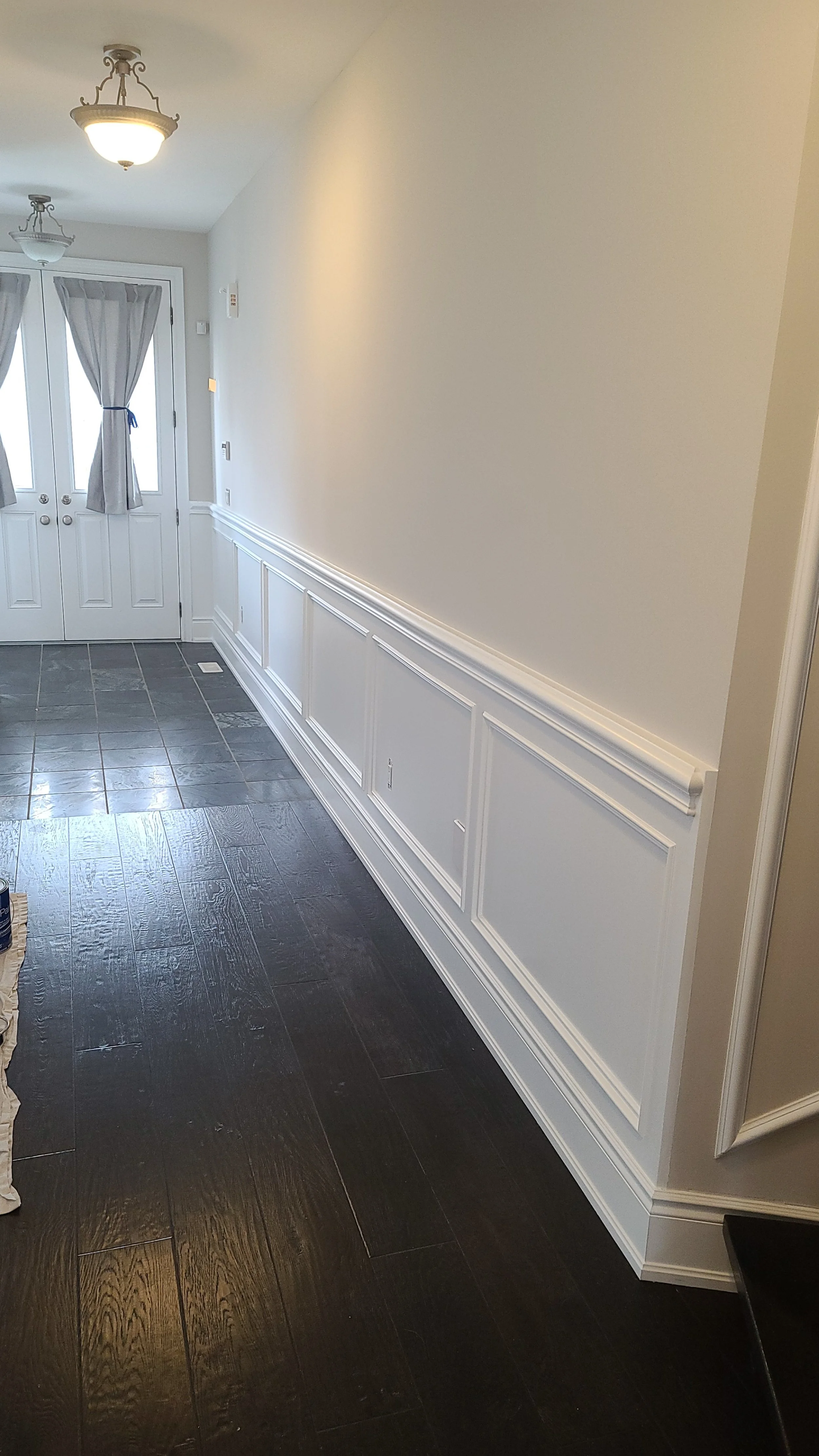 Professional interior painting team at work