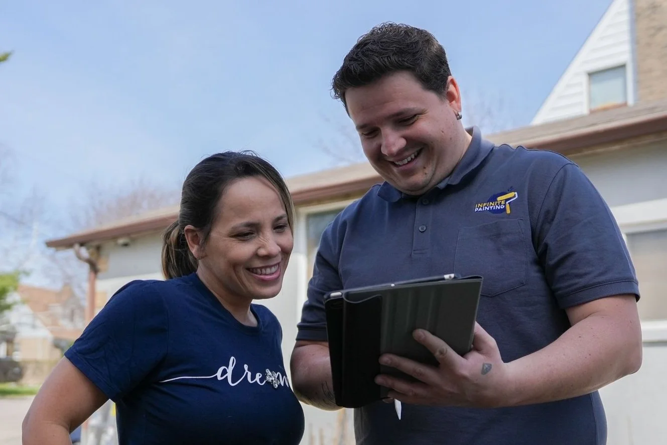 Professional painters at work in Toronto